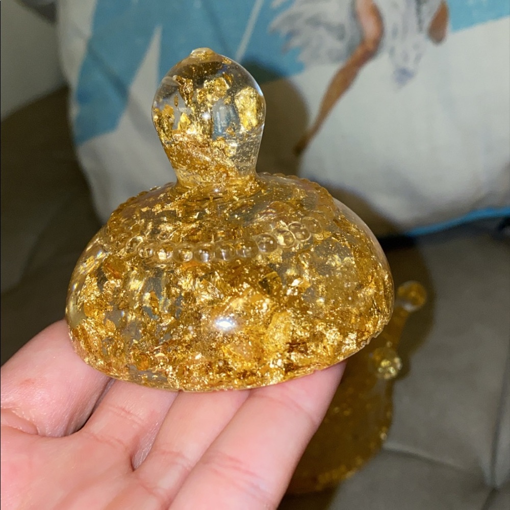 Gold Crown Decorative Resin Art Box - Picture 8 of 16